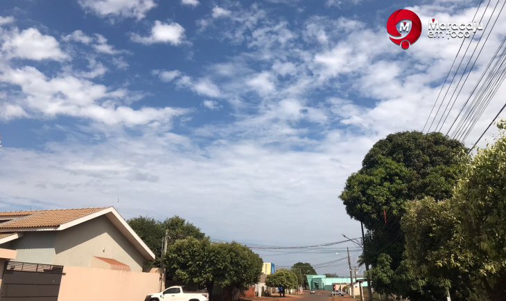 Com umidade do ar chegando a 21%, sábado terá tempo seco e máxima de 33 graus em Maracaju.