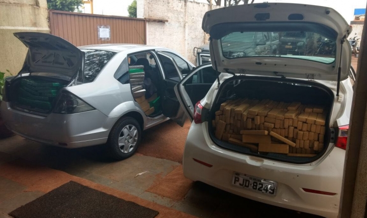 Quatro são presos transportando 1,4 tonelada de maconha, um de Maracaju.