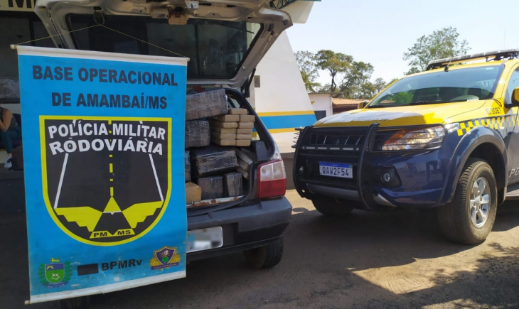 Amambaí: Polícia Militar Rodoviária apreende 300 kg de drogas que seguiriam para o Paraná