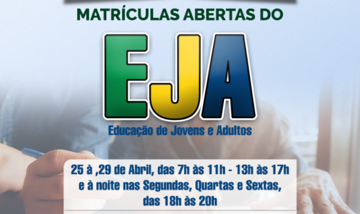 Prefeitura de Maracaju abre inscrições para o EJA – Ensino de Jovens e Adultos