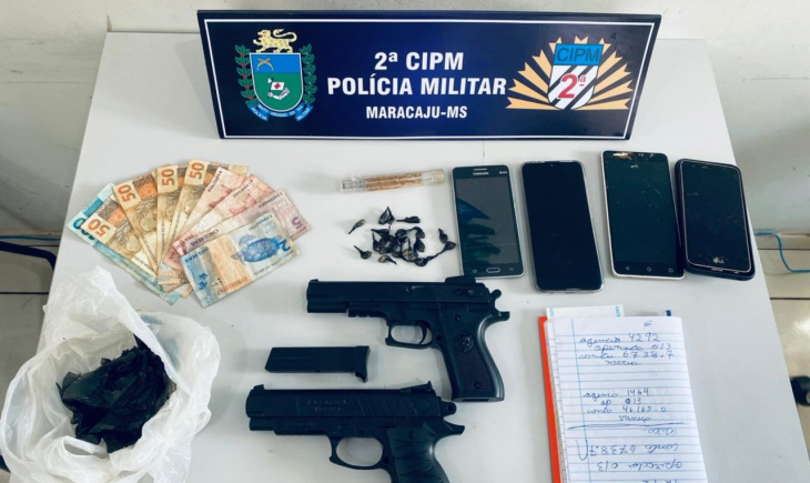 Polícia Militar de Maracaju detém quatro indivíduos por furto, receptação e tráfico de drogas