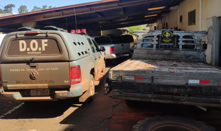 Dourados: Mais de 400 quilos de maconha foram apreendidos pelo DOF em pneus de tratos e fundo falso em camionete