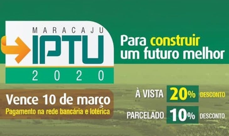 Prefeitura de Maracaju sorteará mais de 100 prêmios no IPTU 2020, incluindo quatro motos e dois terrenos. Saiba mais.