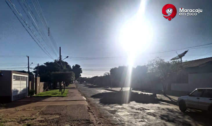 Com baixa umidade do ar, Maracaju poderá ter máxima de 34 graus nesta segunda-feira.