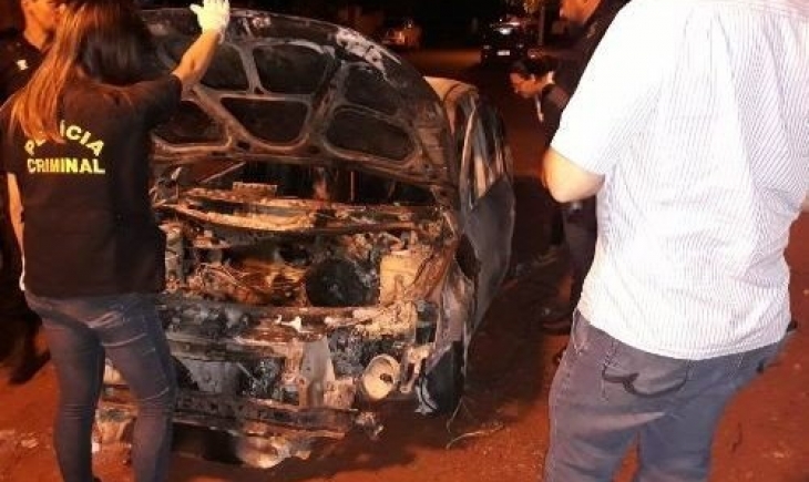 Ponta Porã: Corpo de homem é encontrado dentro de veículo queimado na fronteira