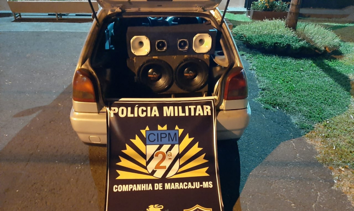 Polícia Militar de Maracaju apreende aparelho de som veicular e detém homem por perturbação do sossego