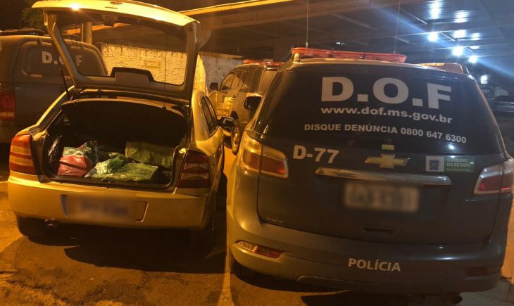 Caarapó: Veículo com mais de 200 quilos de maconha foi apreendido pelo DOF 