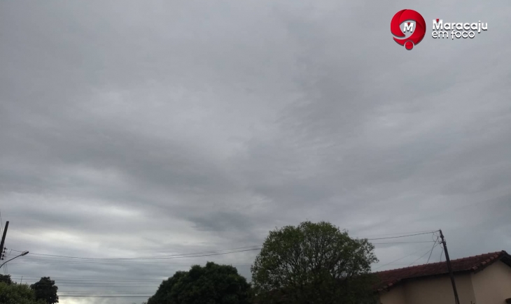 Previsão é de tempo chuvoso e queda de temperatura para este segunda-feira em Maracaju.