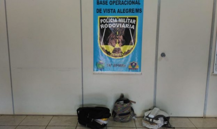 Polícia Militar Rodoviária de Vista Alegre apreende 33 tabletes de maconha na rodovia MS-164. Leia.