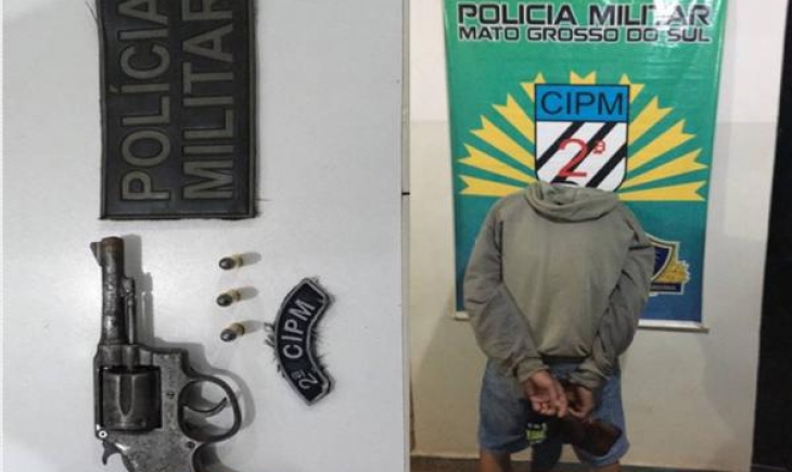Policial Militar de folga prende homem com arma de fogo em Maracaju