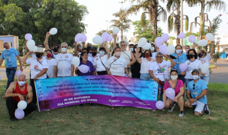 Dia Internacional do Idoso é comemorado com caminhada de conscientização e ação no Lar do Idoso de Maracaju