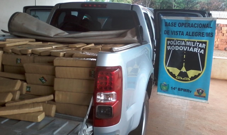 Maracaju: Polícia Militar Rodoviária apreende mais de 768 quilos de maconha e caminhonete furtada. Saiba mais