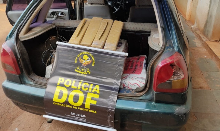 Maracaju: Veículo que seguia com mais de 200 quilos de maconha para Campo Grande foi apreendido pelo DOF