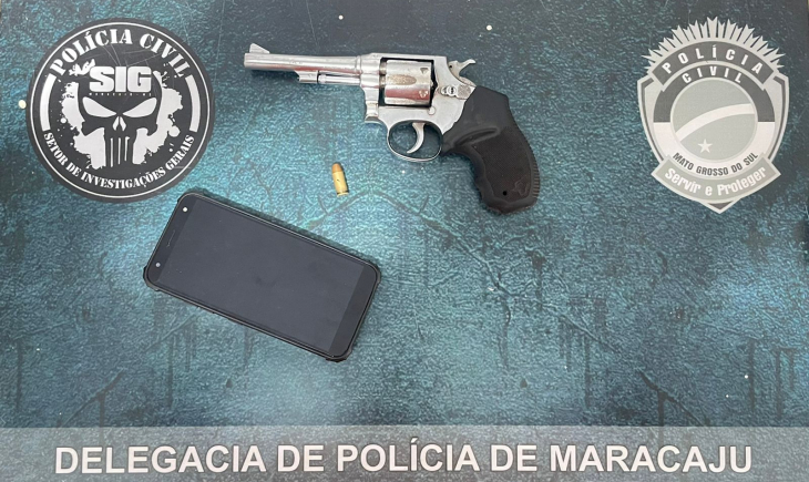 Polícia Civil de Maracaju prende suspeito de homicídio em flagrante por posse de arma de fogo
