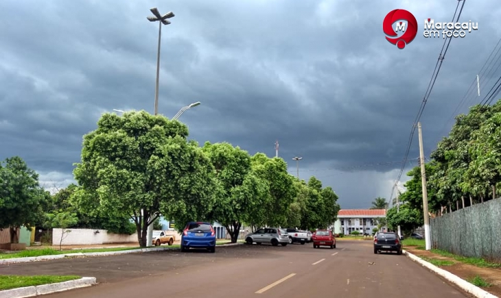 Prefeitura de Maracaju alerta para chuvas intensas com ventos intensos de 60-100km/h e queda de granizo