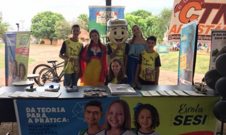Escola do Sesi de Maracaju apresentou robótica durante 1ª Feira Literária