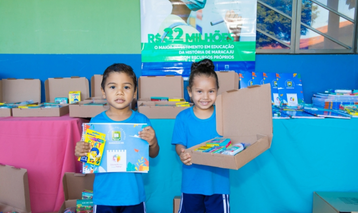 Prefeitura de Maracaju entrega Kit’s de Material Escolar para alunos da Rede Municipal de Ensino