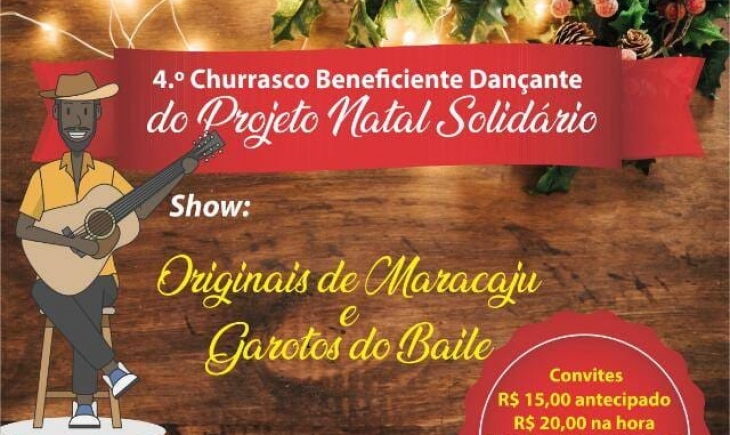 Maracaju: 4º Churrasco Beneficente Dançante do Projeto Natal Solidário ocorrerá neste domingo. Saiba mais