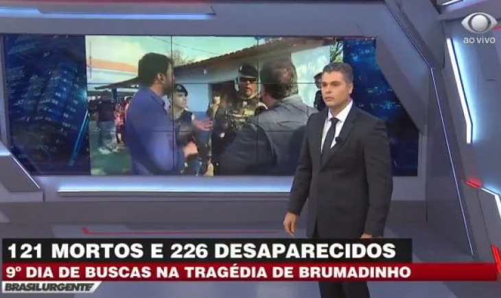 Equipe da Band recebe voz de prisão em Brumadinho e jornalista se revolta
