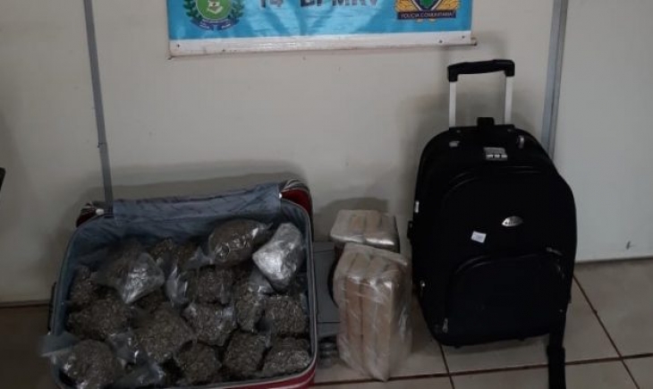Polícia Rodoviária de Vista Alegre apreende mais de 17 kg de droga em ônibus na MS-164