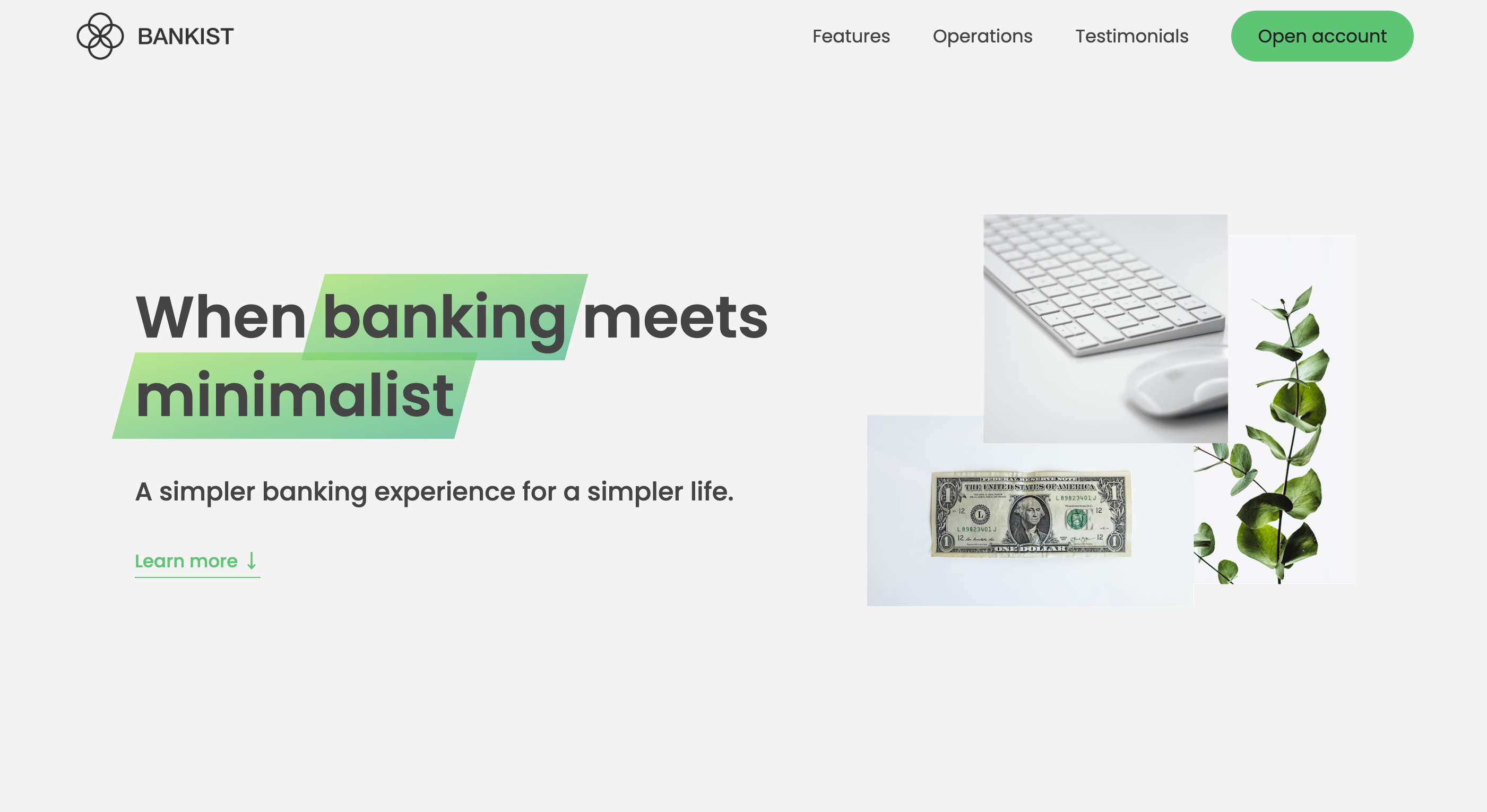 一个模拟的银行官网页面，用原生JS实现了懒加载、平滑滚动，以及幻灯片等组件