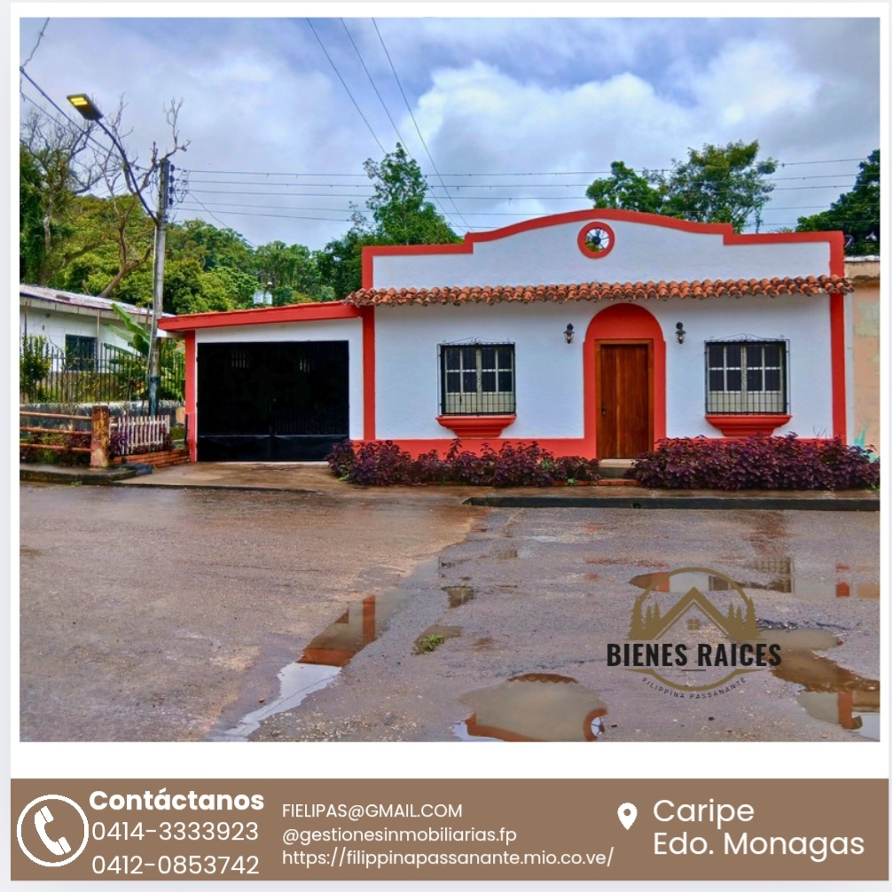 Se vende en Caripe, Sector Centro 