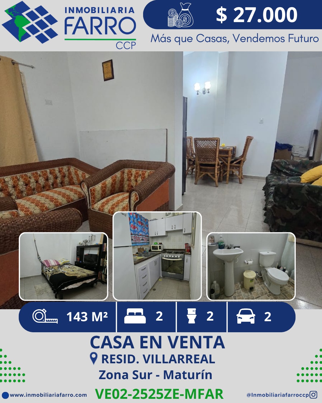 INMOBILIARIA FARRO VENDE CASA RESIDENCIA VILL