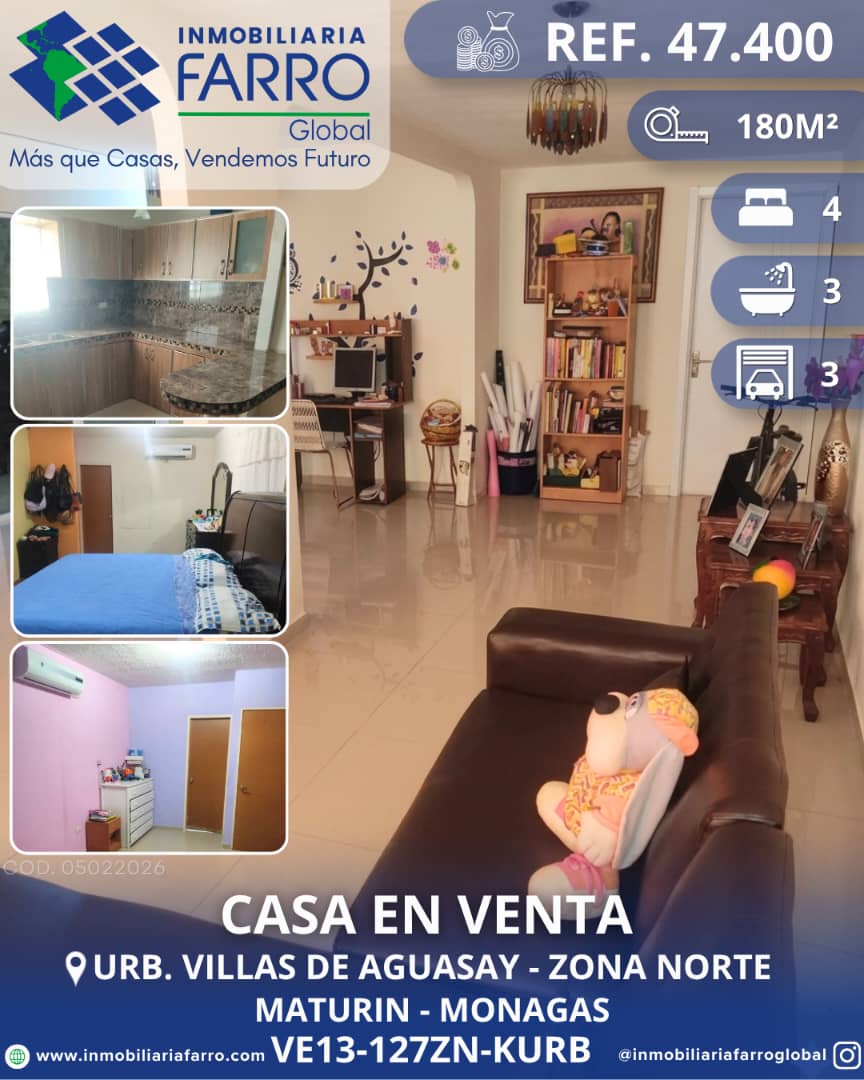INMOBILIARIA FARRO VENDE CASA URBANIZACIÓN V