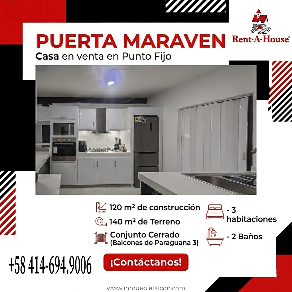 Casa en circuito cerrado en Punto Fijo, COD: 