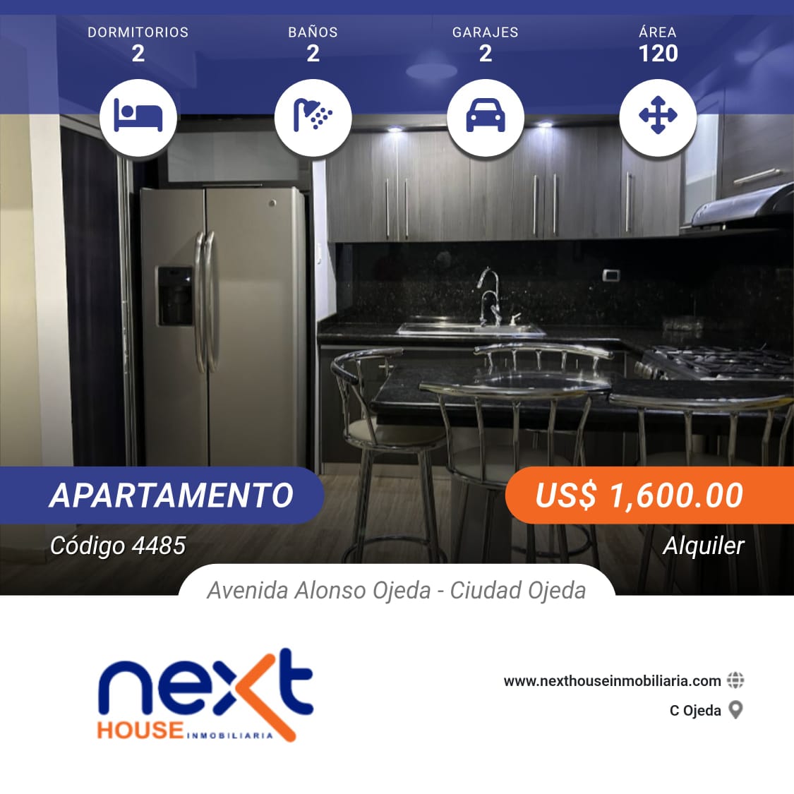Apartamento en alquiler NEXT 4485