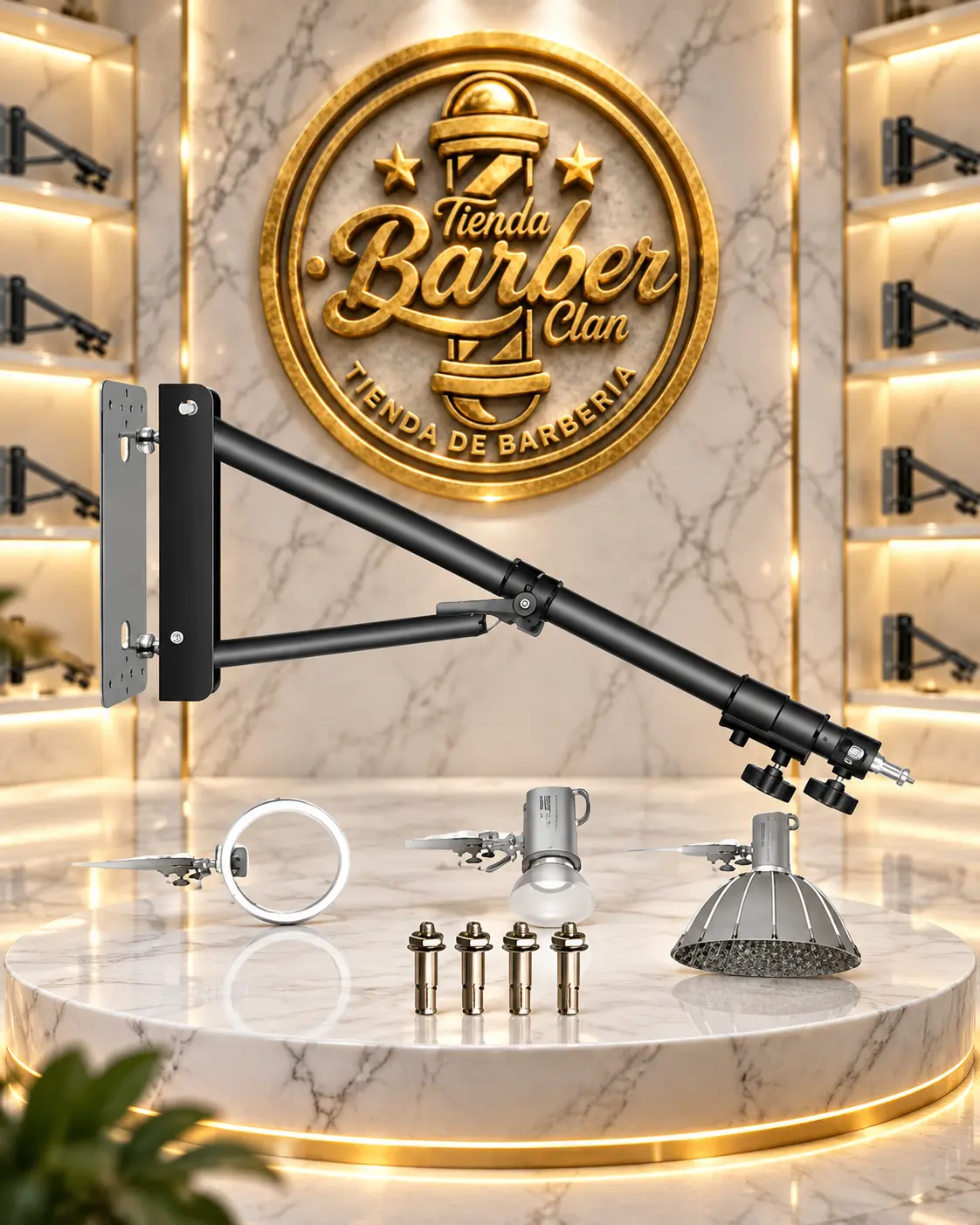 SOPORTE DE PARED PARA ARO CHINA 789934 - Tienda Barber Clan
