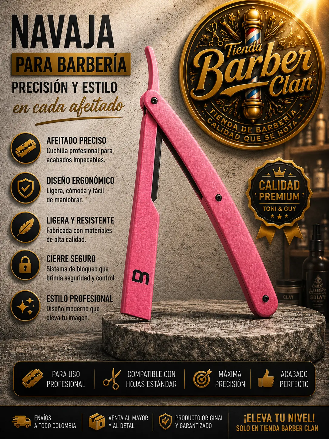 NAVAJA BARBERA LV3 LV3 BARBERAS NAVAJAS 850016995728 - Tienda Barber Clan