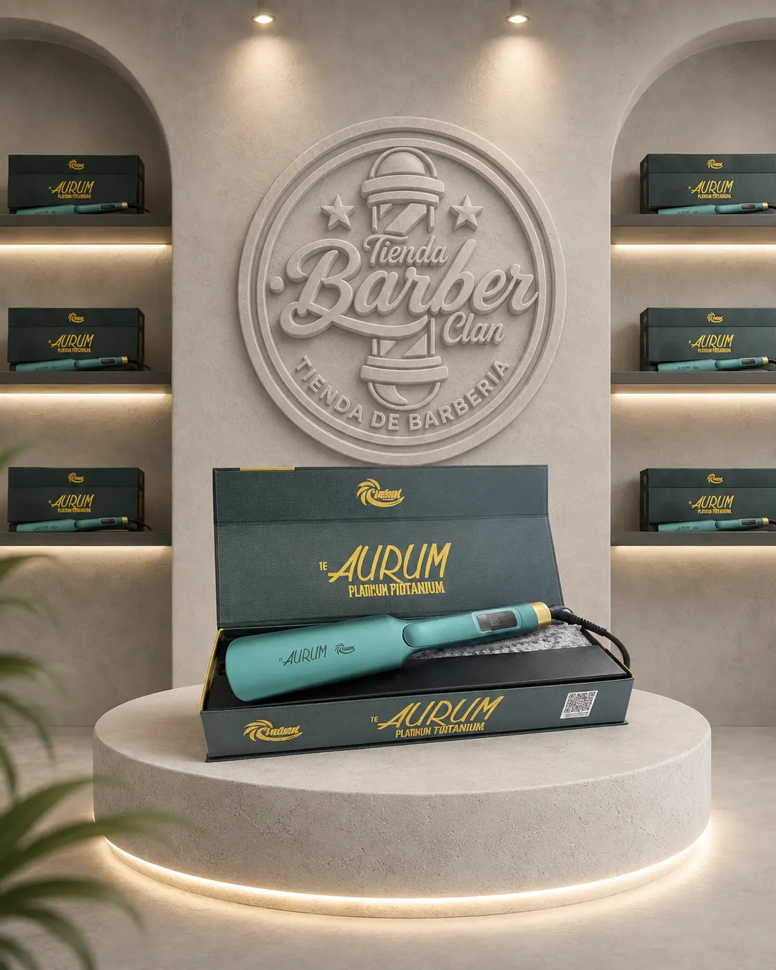 PLANCHA PROF. AURUM TURBOX turbox PLANCHAS 7708541252478 - Tienda Barber Clan