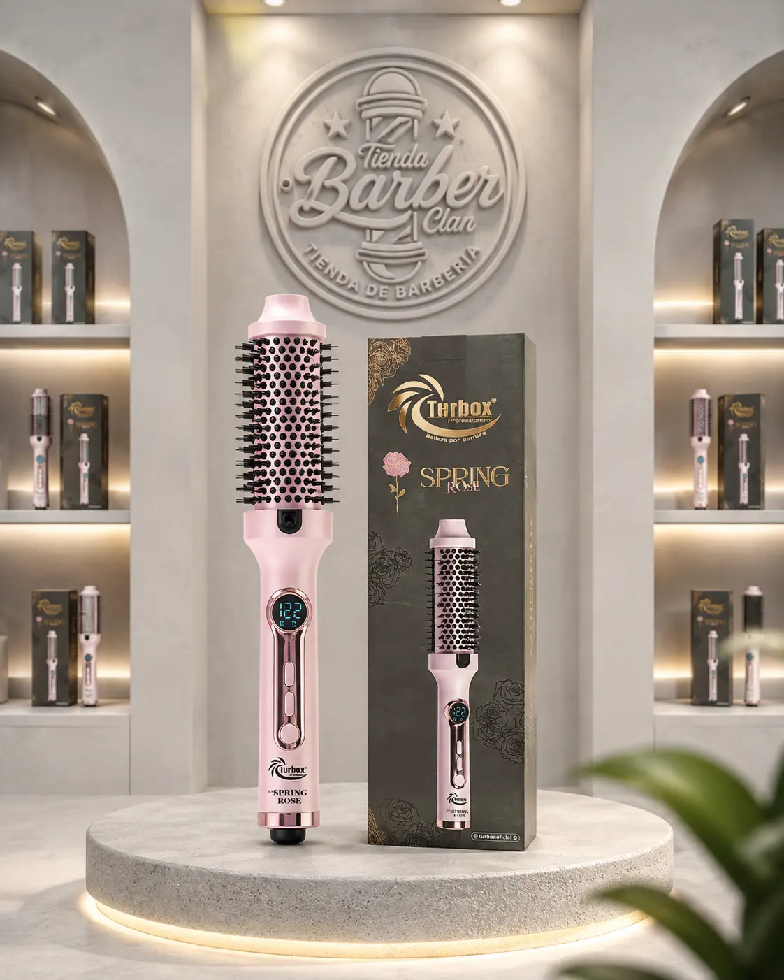 CEPILLO DE SECADO SPRING ROSE TURBOX TURBOX PLANCHAS 7709823662435 - Tienda Barber Clan