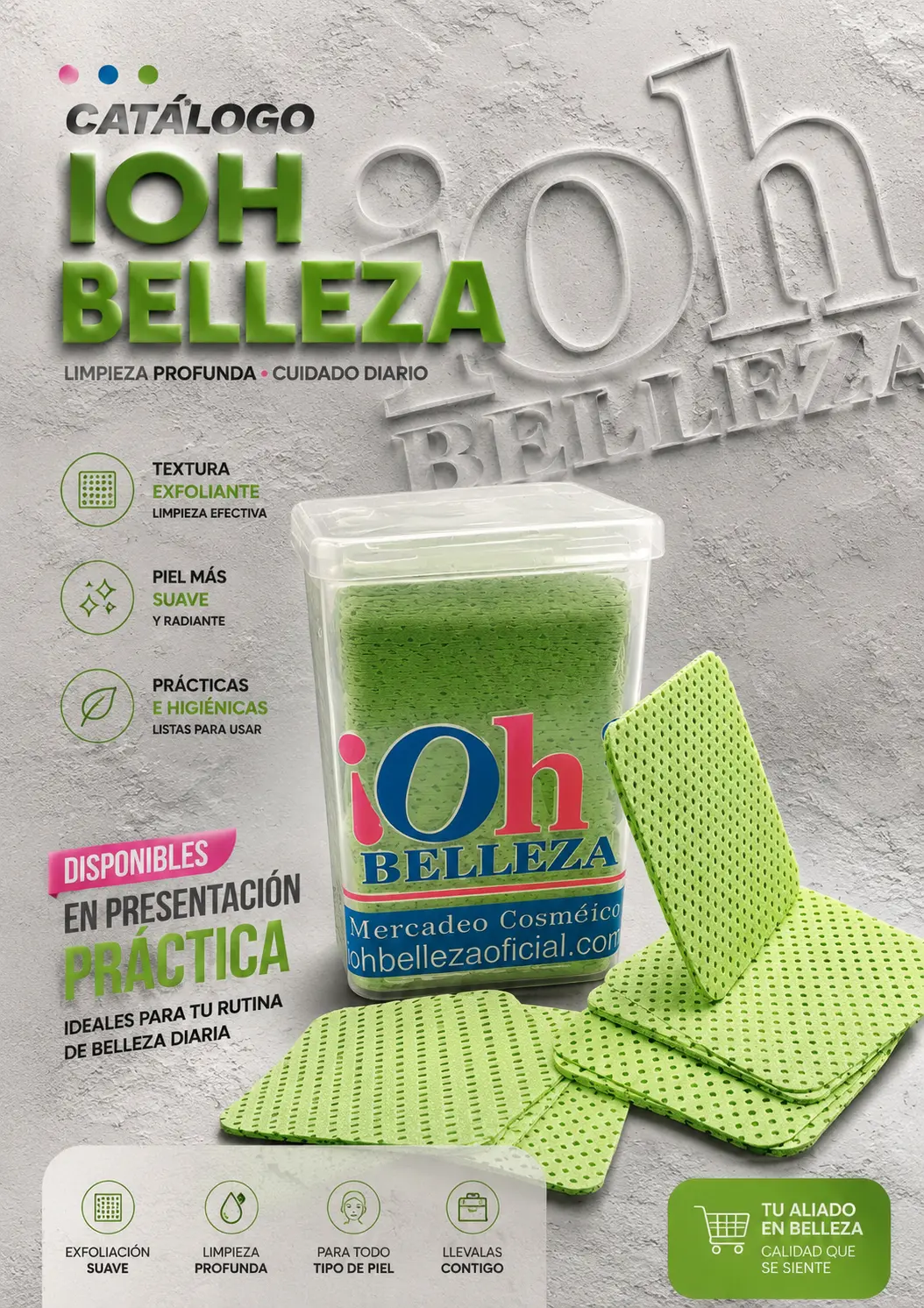 PAÑO REMOVEDOR COLORES OH BELLEZA OH BELLEZA MANICURE Y PEDICURE UÑAS 250307 - Tienda Barber Clan