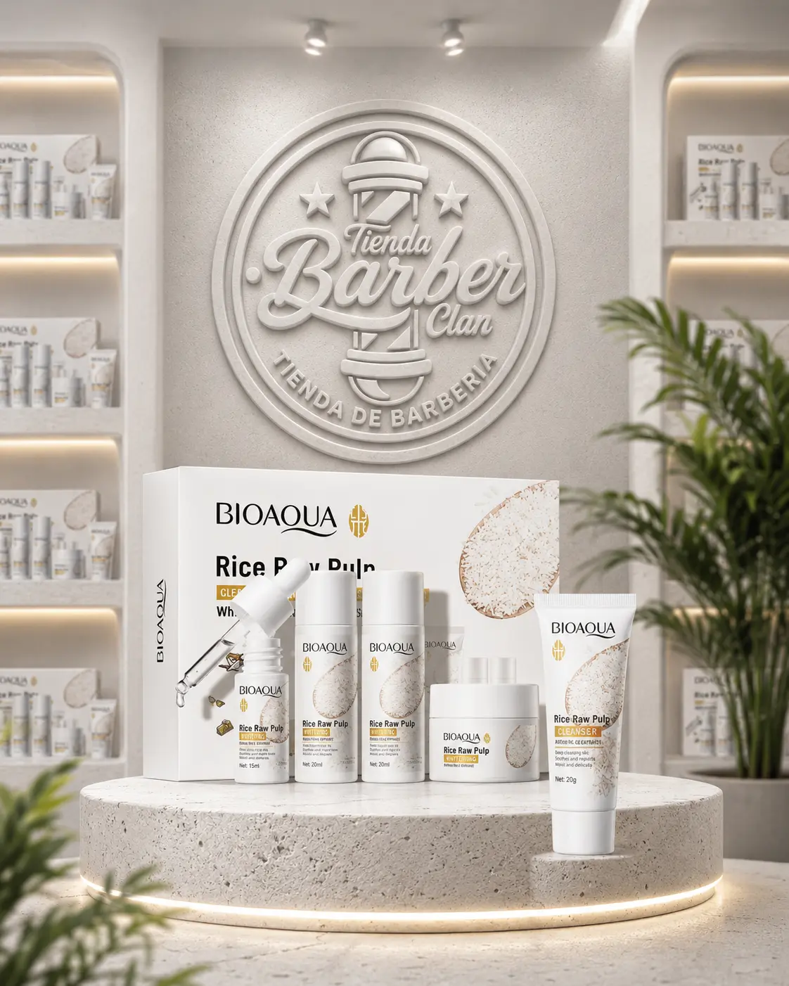 KIT EXTRACTO DE ARROZ REJUVENECEDOR X6 BIOAQUIA BIOAQUA FACIAL 78995241752 - Tienda Barber Clan
