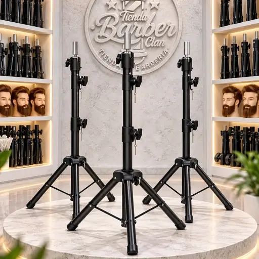TRIPODE PARA CABEZOTE DE PRACTICA CHINA ACCESORIOS DE BARBERIA 796215 - Tienda Barber Clan