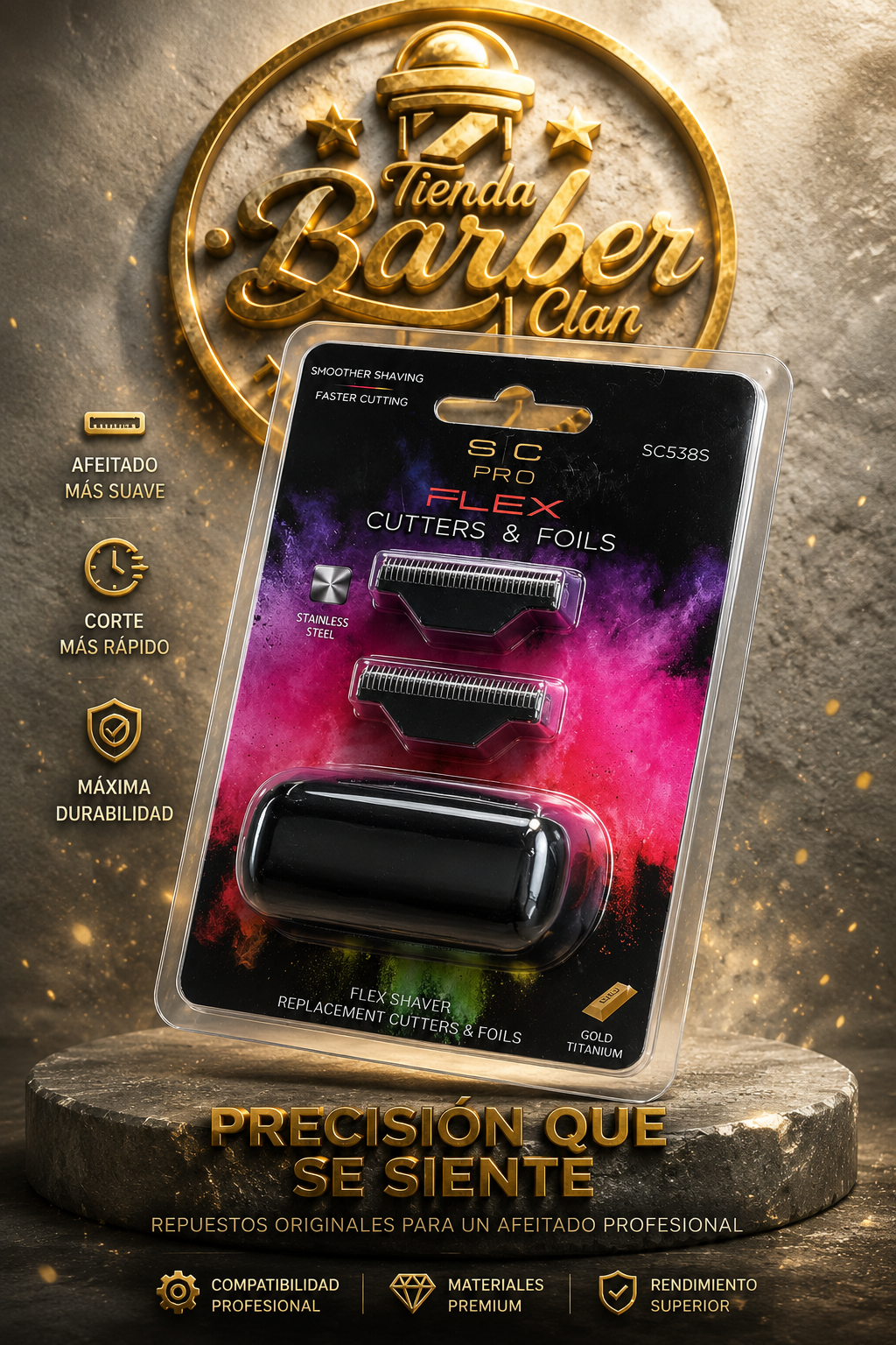 REPUESTO SHAVER FLEX S/C STYLE CRAFT CUCHILLAS Y REPUESTOS 926263782911 - Tienda Barber Clan