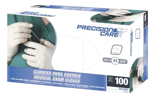 CAJA GUANTES LATEX X 100 PRECISION CARE PRECISION CARE GUANTES 7702037510370 - Tienda Barber Clan
