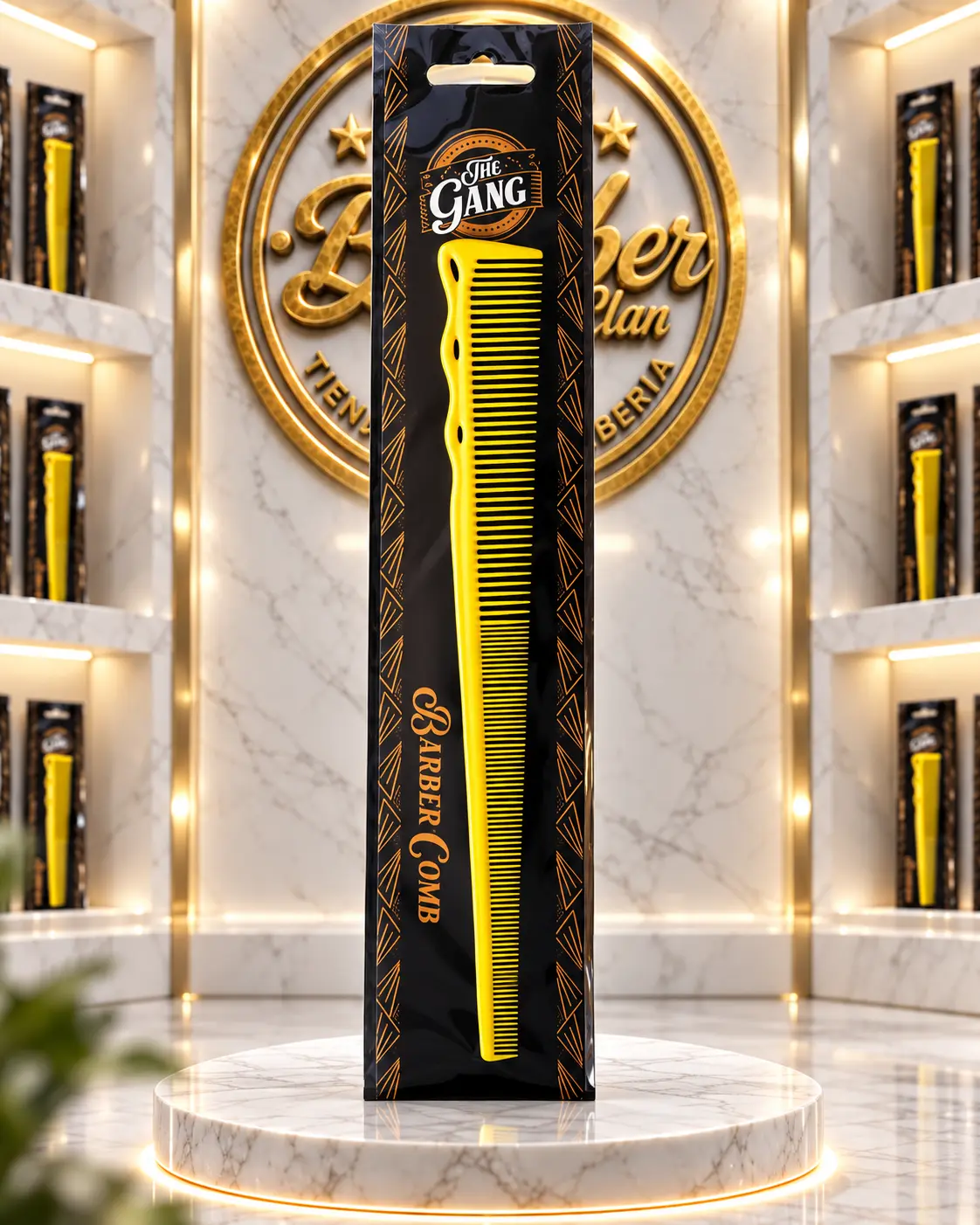 PEINE MILIMETRICO THE GANG AMARILLO THE GANG PEINES PEINILLAS 0799706 - Tienda Barber Clan