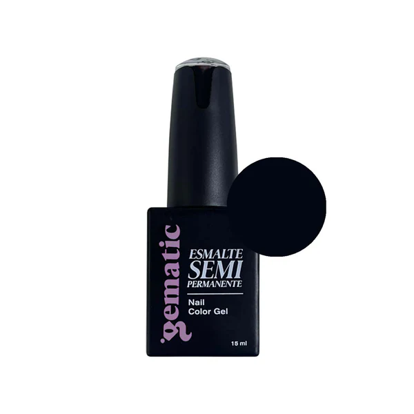 ESMALTE NEGRO SEMI GEMATIC GEMATIC MANICURE Y PEDICURE UÑAS 7708605838891 - Tienda Barber Clan
