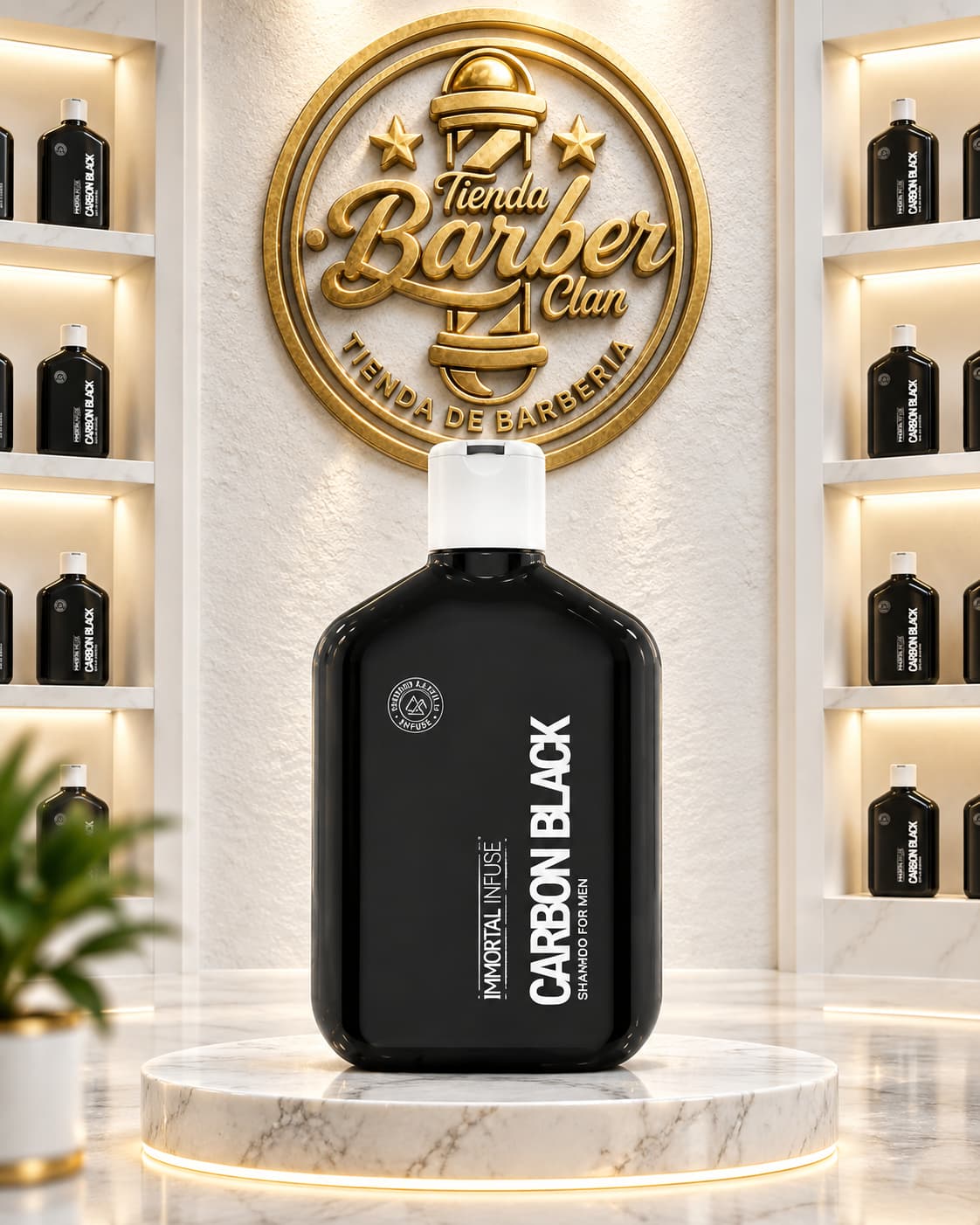 SHAMPOO CARBONO BLACK IMMORTAL IMMORTAL SHAMPOO Y CUIDADO DE EL CABELLO 7751268555 - Tienda Barber Clan