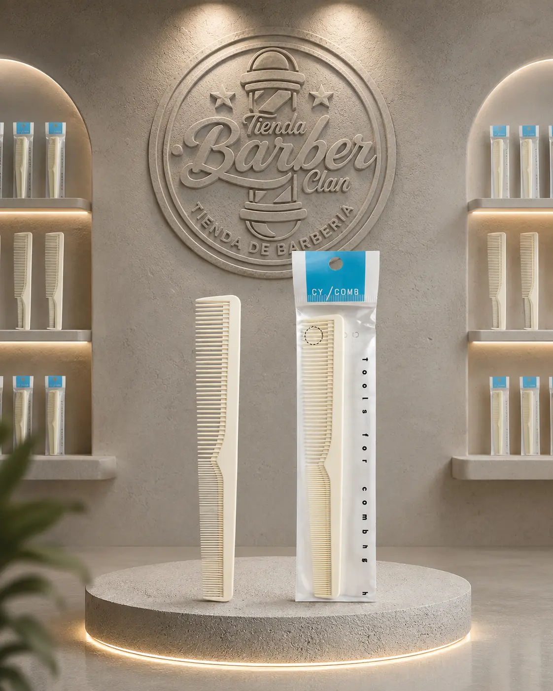 PEINILLA BLANCA CY 980 CY/COMB PEINES PEINILLAS 6926070209805 - Tienda Barber Clan