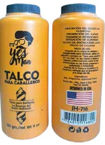 TALCO IT´S YES MAN AMARILLO 255GR YES MAN TALCOS 7704015116802 - Tienda Barber Clan