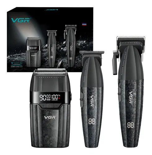 COMBO BARBERO 3 EN 1 VGR 640 S3 VGR KIT/COMBO MAQUINAS 6973224082241 - Tienda Barber Clan