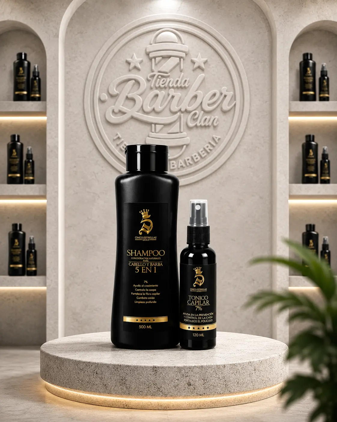 SHAMPOO + TONICO MINOXIDIL 7% 5 ESTRELLAS 5 ESTRELLAS SHAMPOO Y CUIDADO DE EL CABELLO 7707315255639 - Tienda Barber Clan