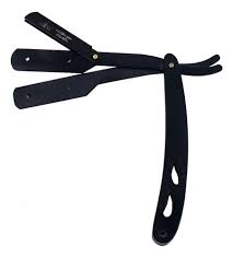 NAVAJA METALICA NEGRA CHINA BARBERAS NAVAJAS 10937638163981 - Tienda Barber Clan
