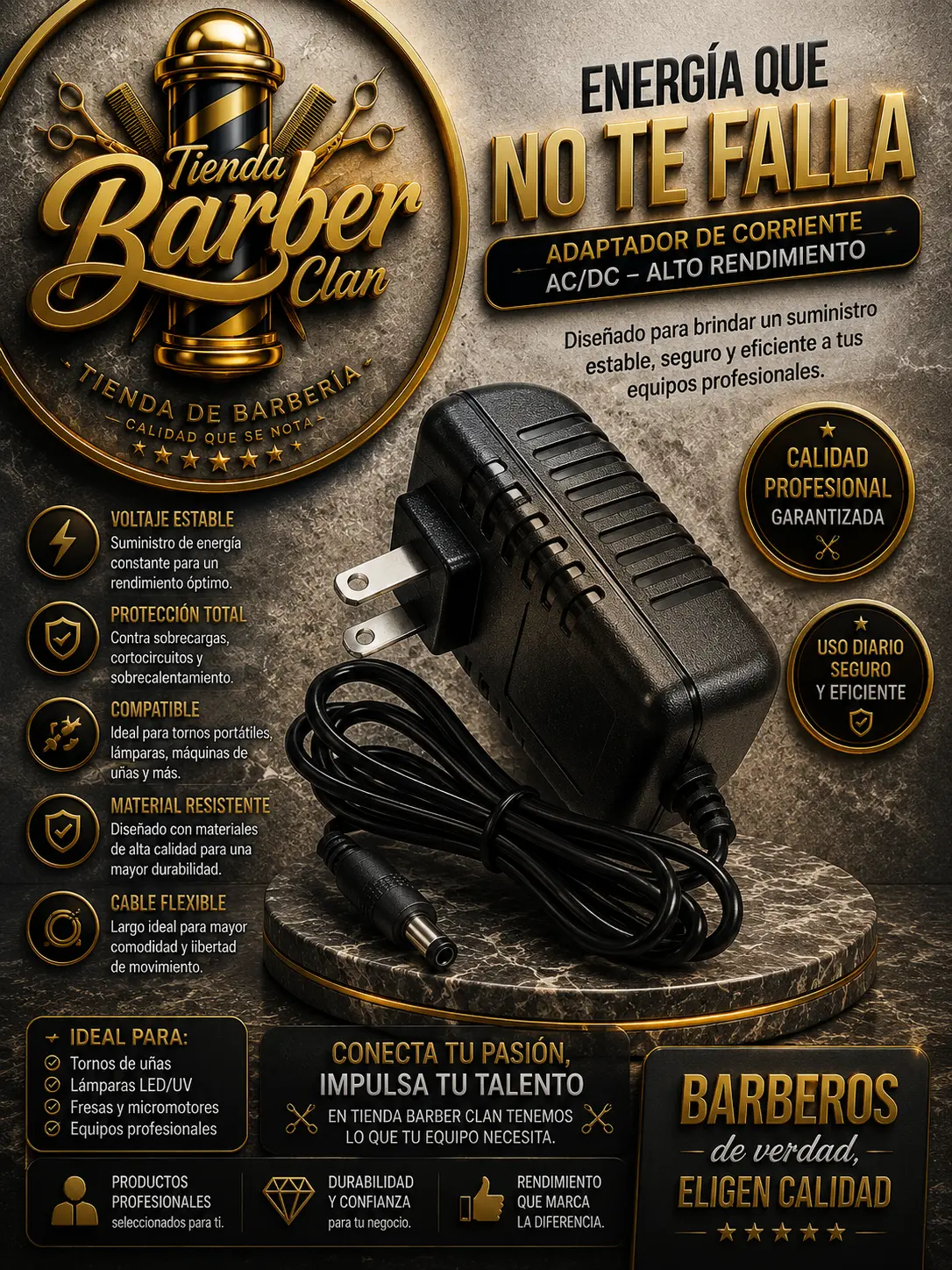 CABLE PARA LAMPARAS LED UÑAS CHINA MANICURE Y PEDICURE UÑAS 738203124 - Tienda Barber Clan