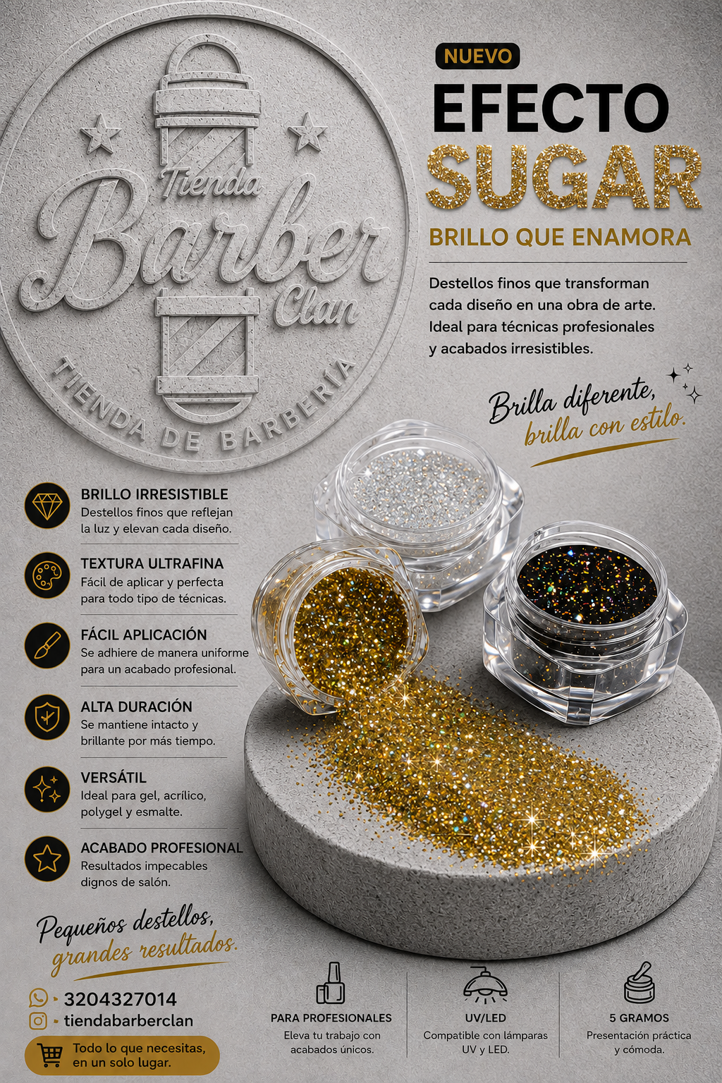 EFECTO SUGAR COLORES OH BELLEZA OH BELLEZA MANICURE Y PEDICURE UÑAS 8346282942 - Tienda Barber Clan