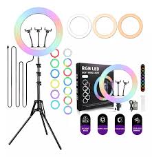 ARO DE LUZ DIGITAL RGB ACCESORIOS DE BARBERIA 6972025634512 - Tienda Barber Clan